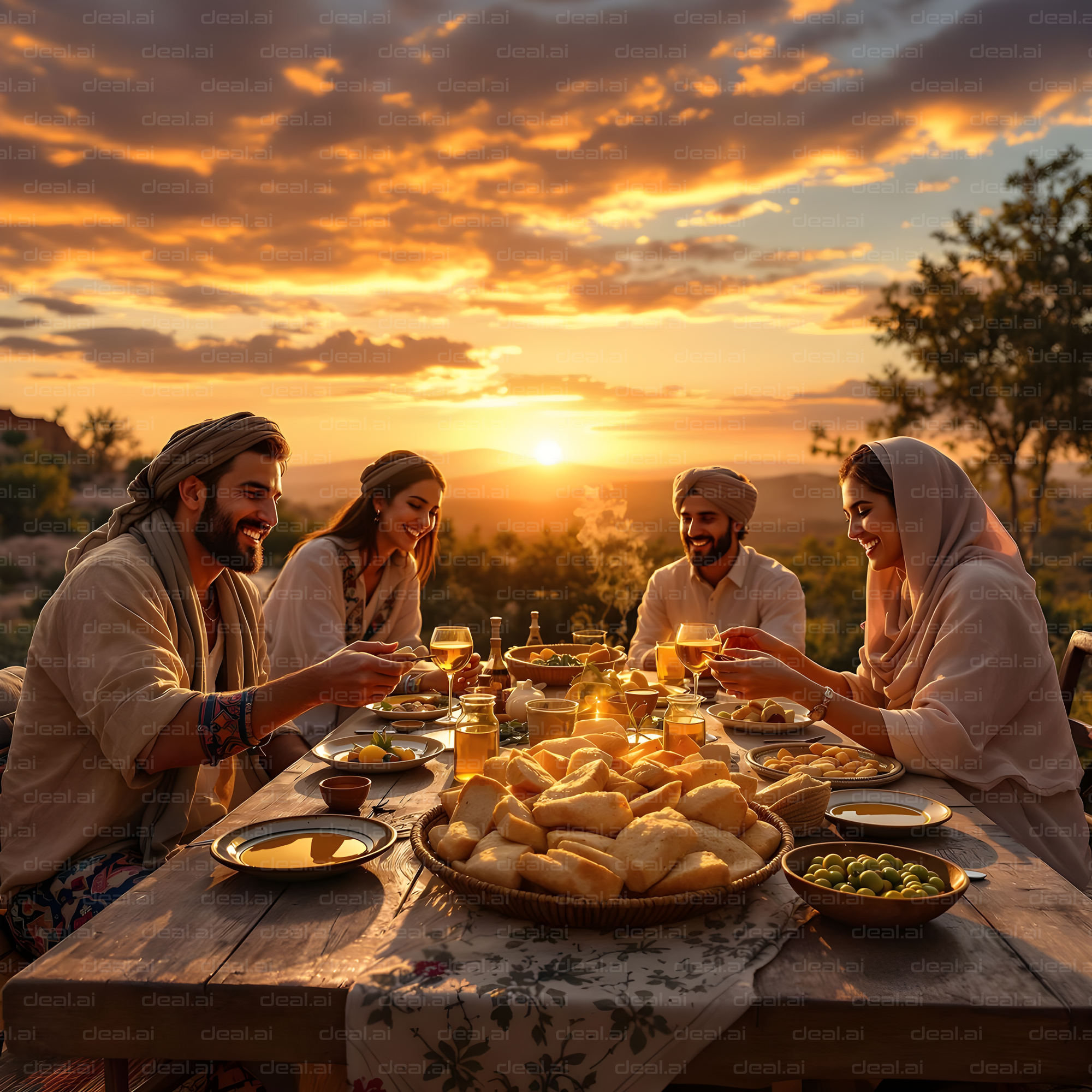 Sunset Feast with Friends