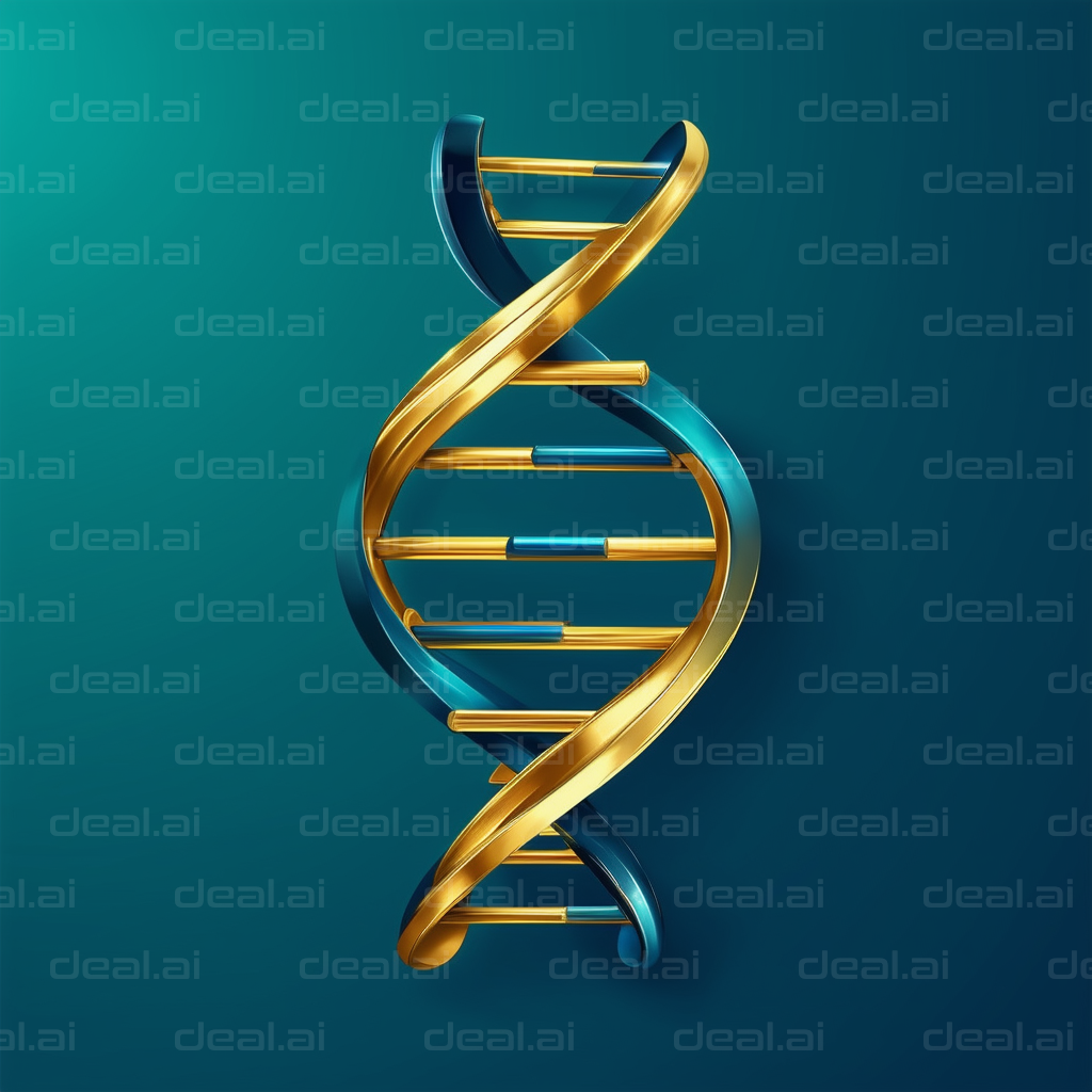 Colorful Double Helix DNA Strand