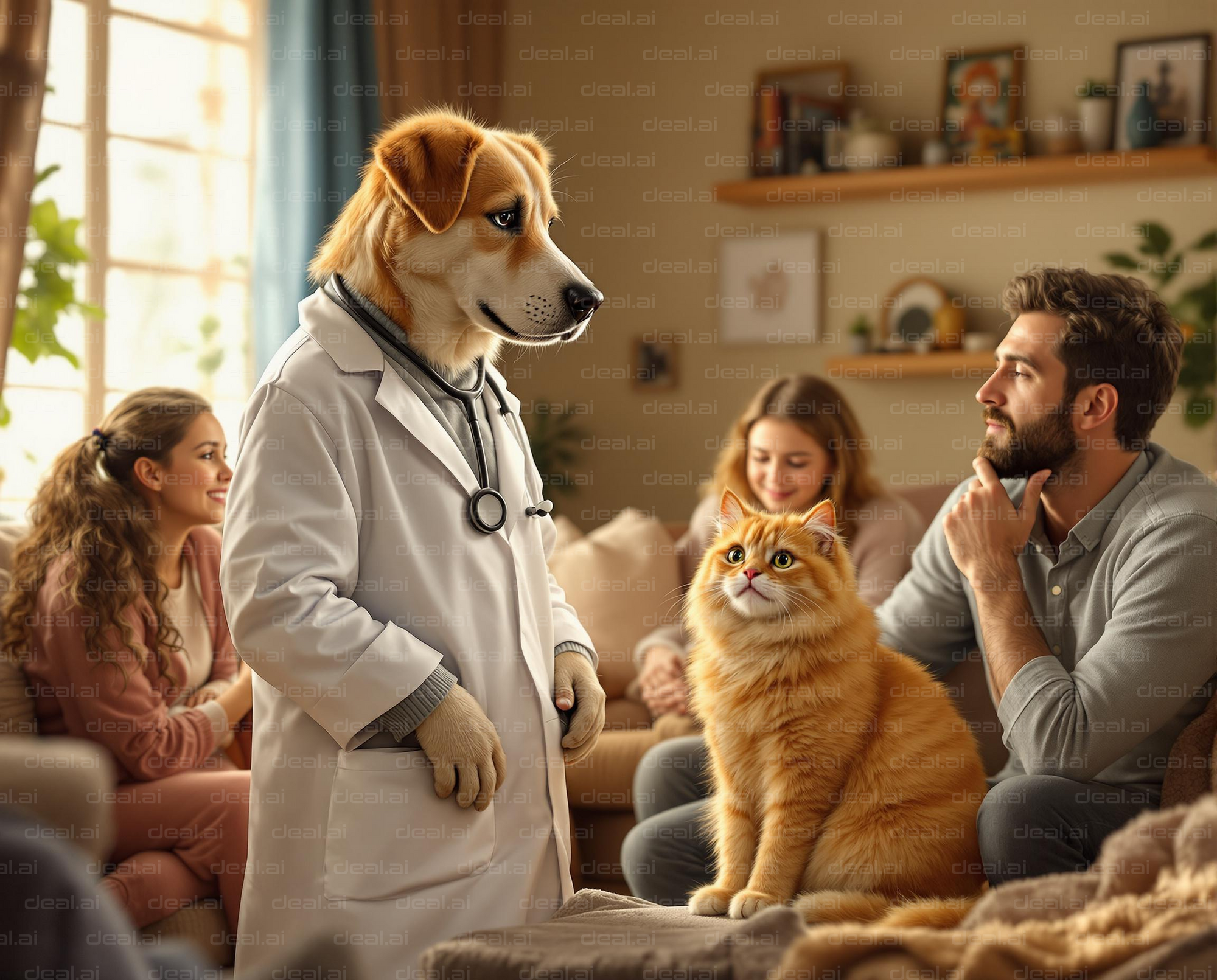 "Doctor Dog's Cozy Consultation"