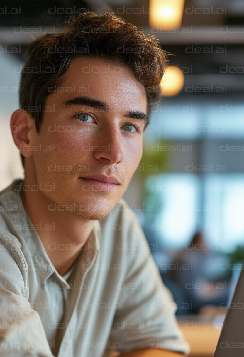 Confident Professional in Office Setting