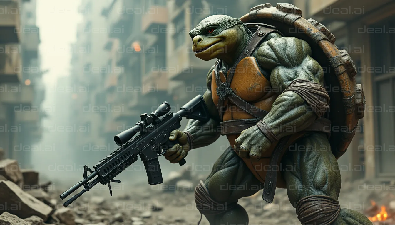 Mutant Turtle Soldier in Urban Warfare