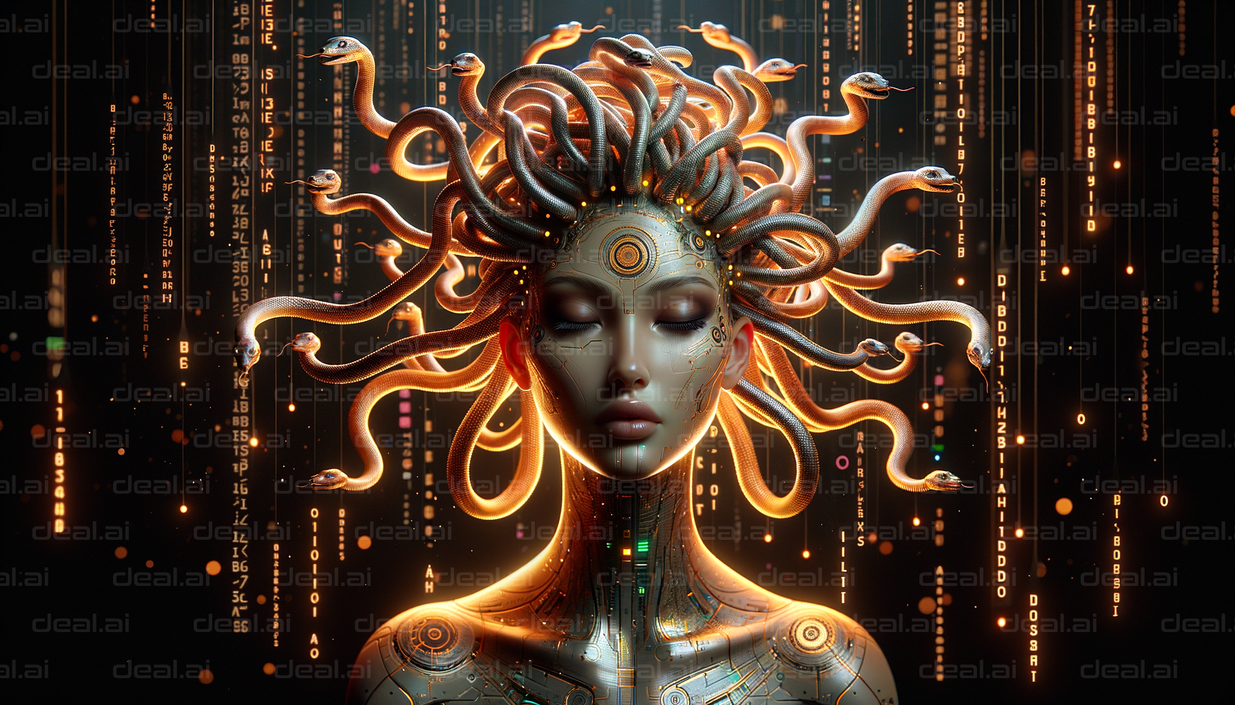 "Cyber Medusa: Myth Meets Technology"