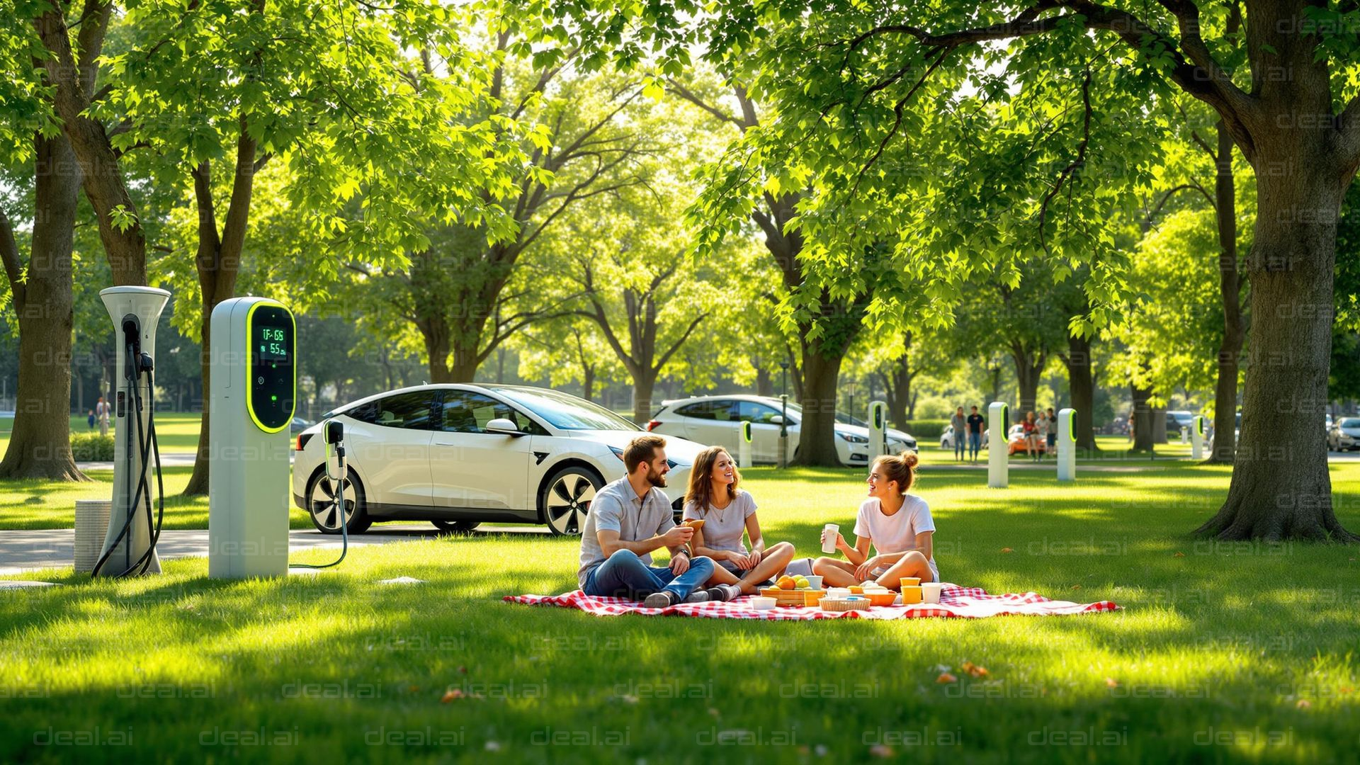 Picnic & Electric Cars at the Park