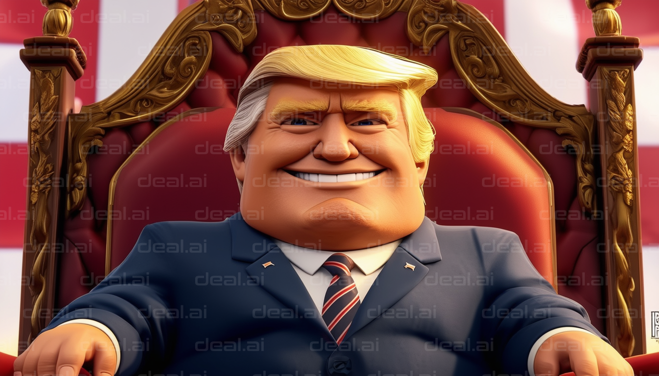 Animated Politician on Fancy Throne