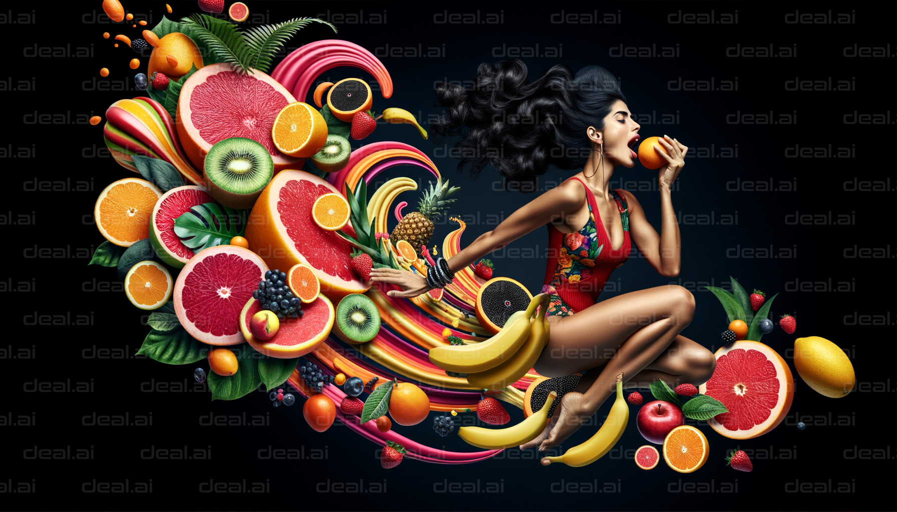 Colorful Delight: Fruits and Freedom