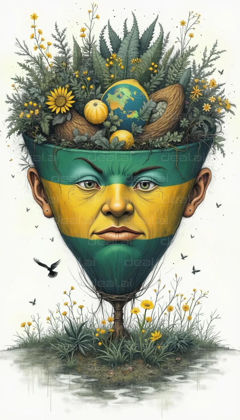 "Earth Guardian: Face of Nature"