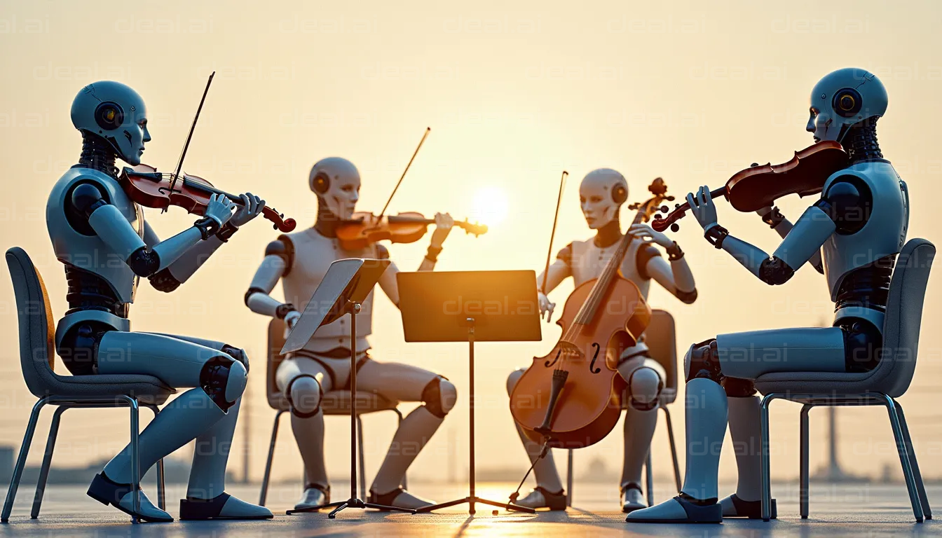 "Artificial String Quartet at Sunset"