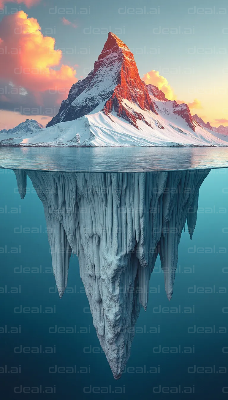 "Floating Mountain Iceberg Illusion"