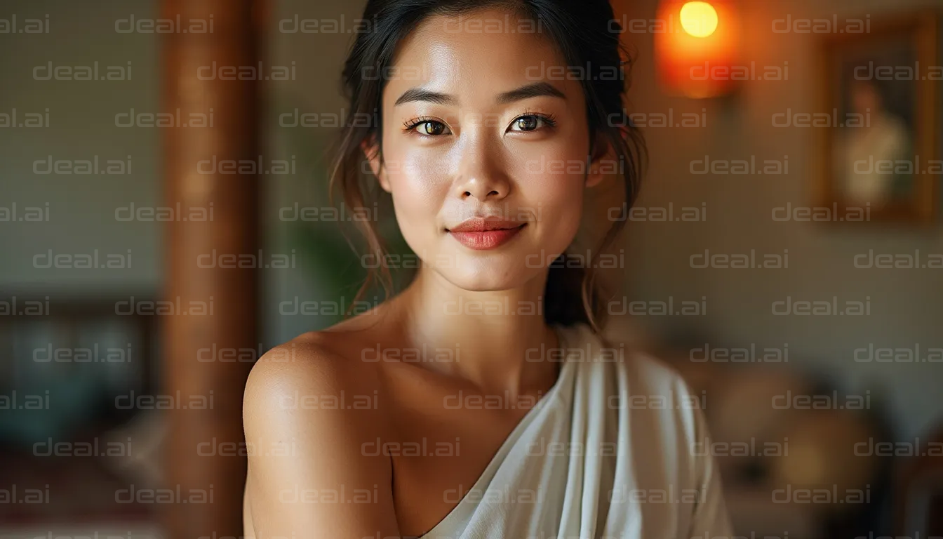 Serene Portrait in Warm Glow