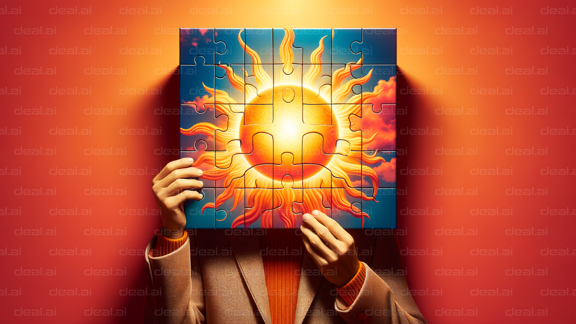 "Sun Puzzle Portrait"