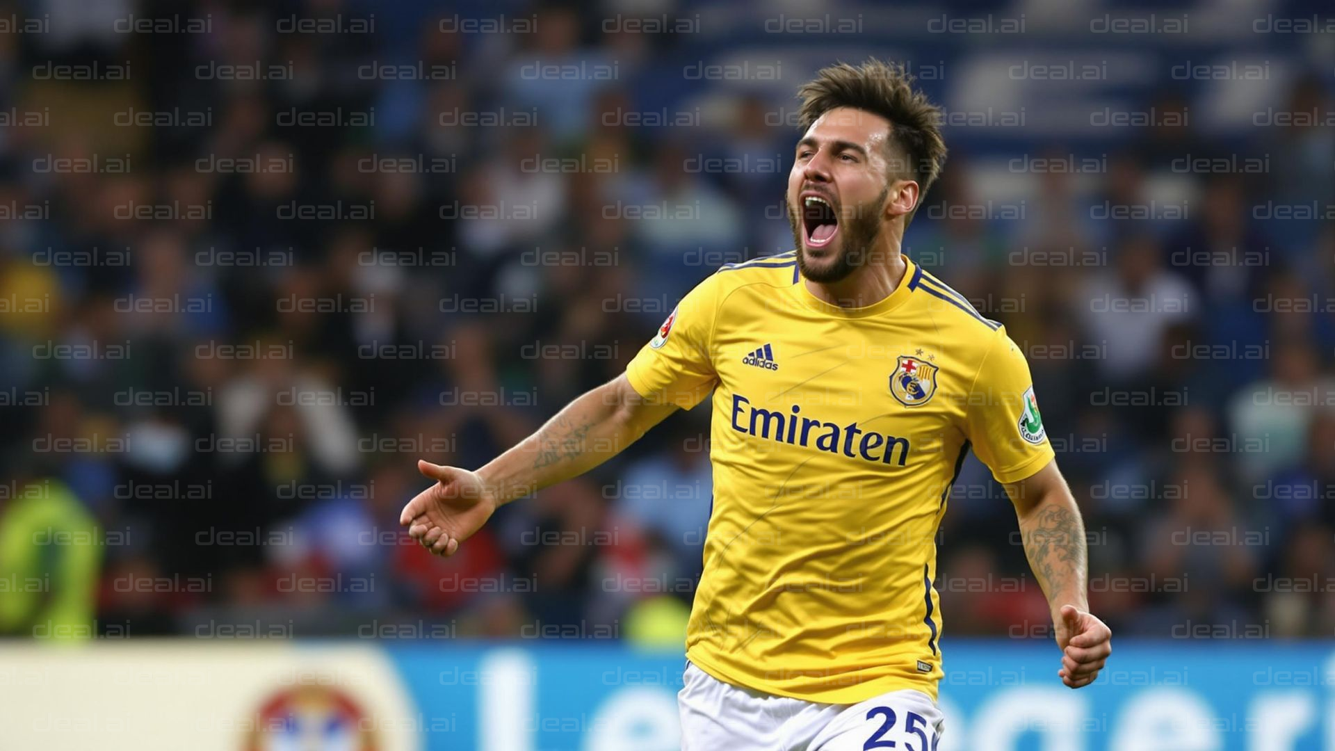 Soccer Player Celebrates Victory