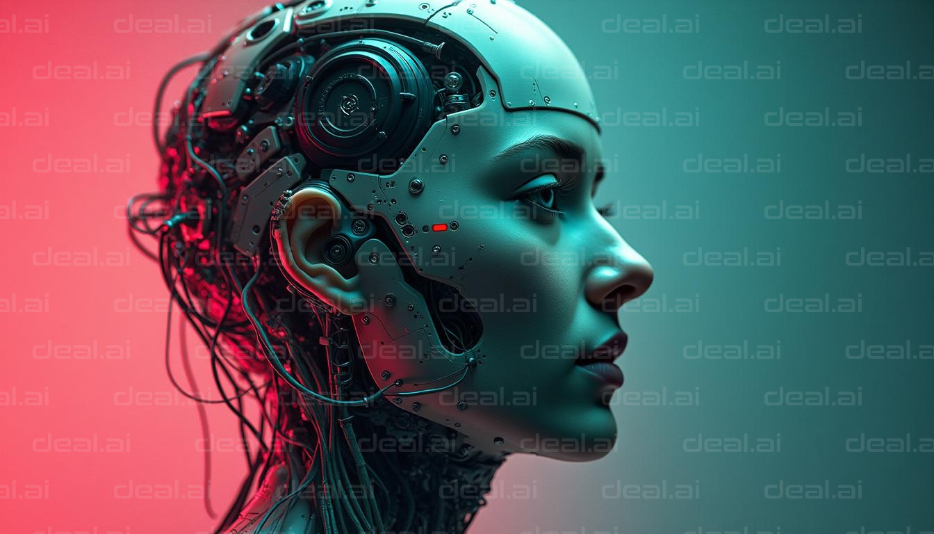 "Futuristic Cyborg Profile View"