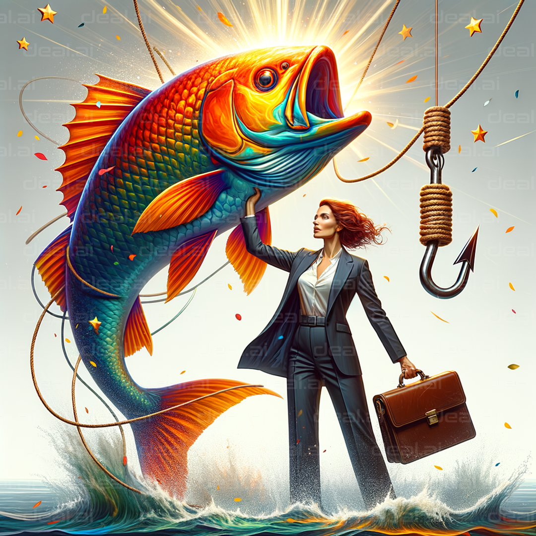 "Businesswoman's Big Catch"