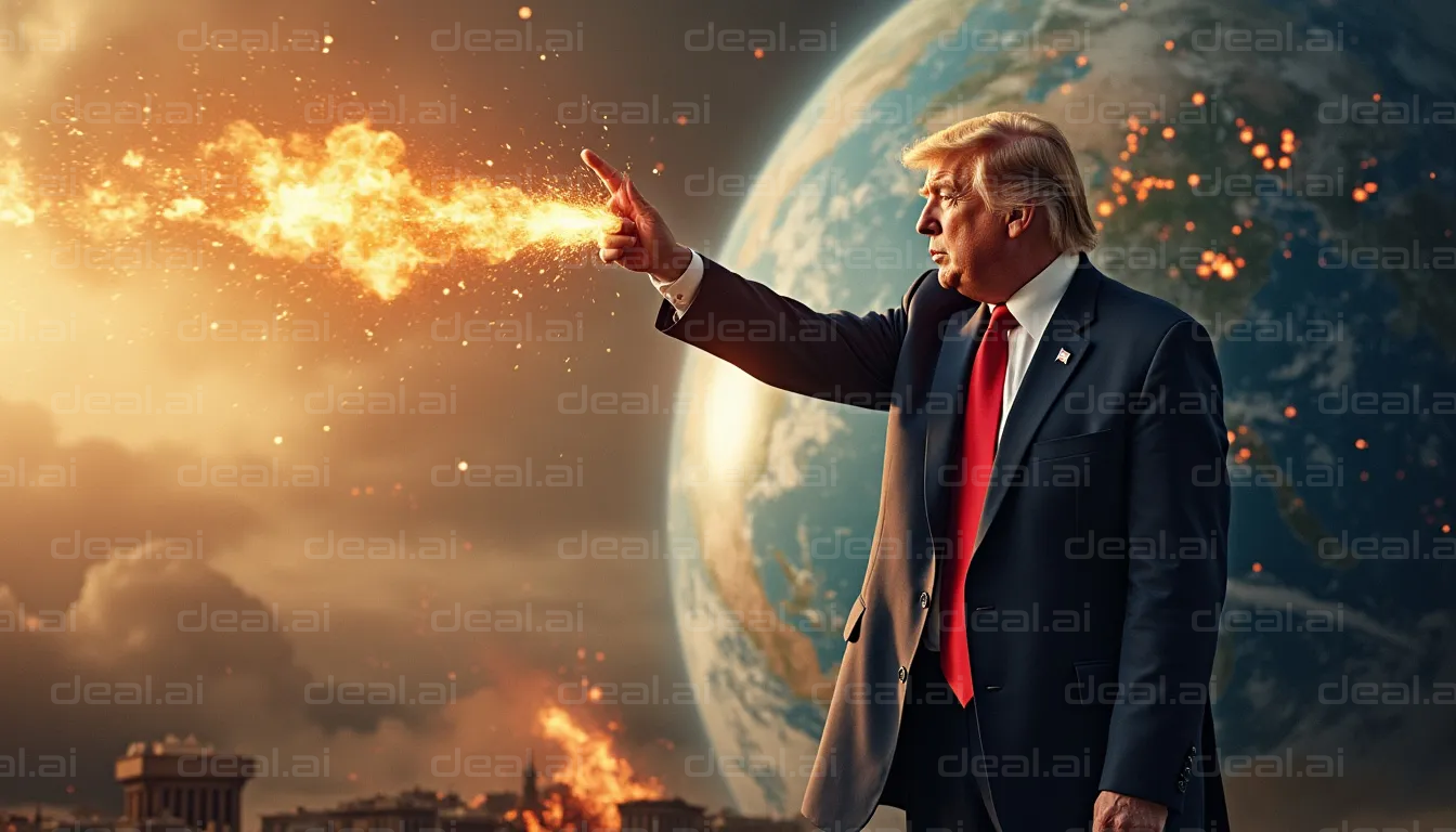 Man Casting Fire in Apocalyptic Scene