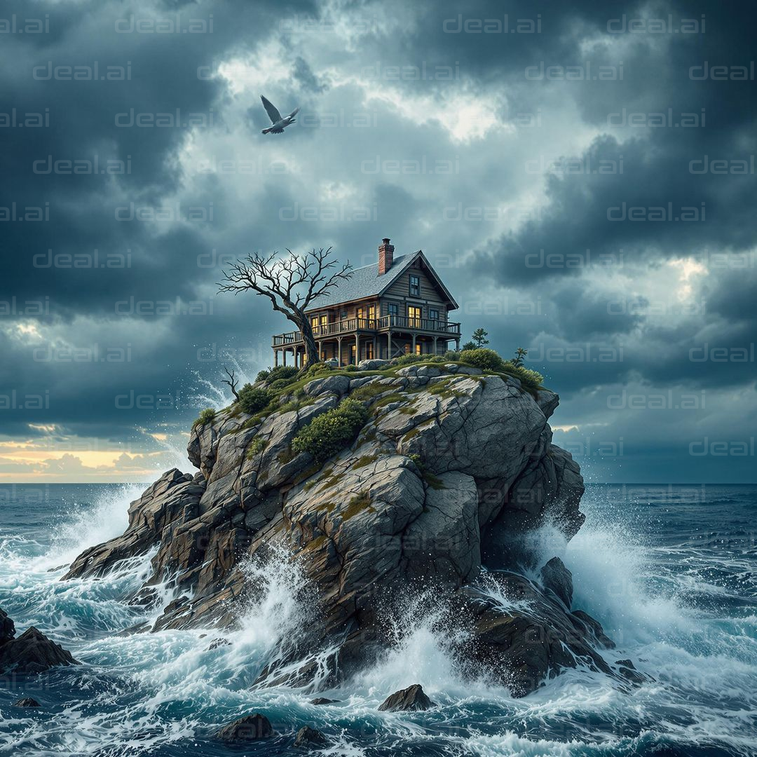 Isolated Cottage on a Cliff
