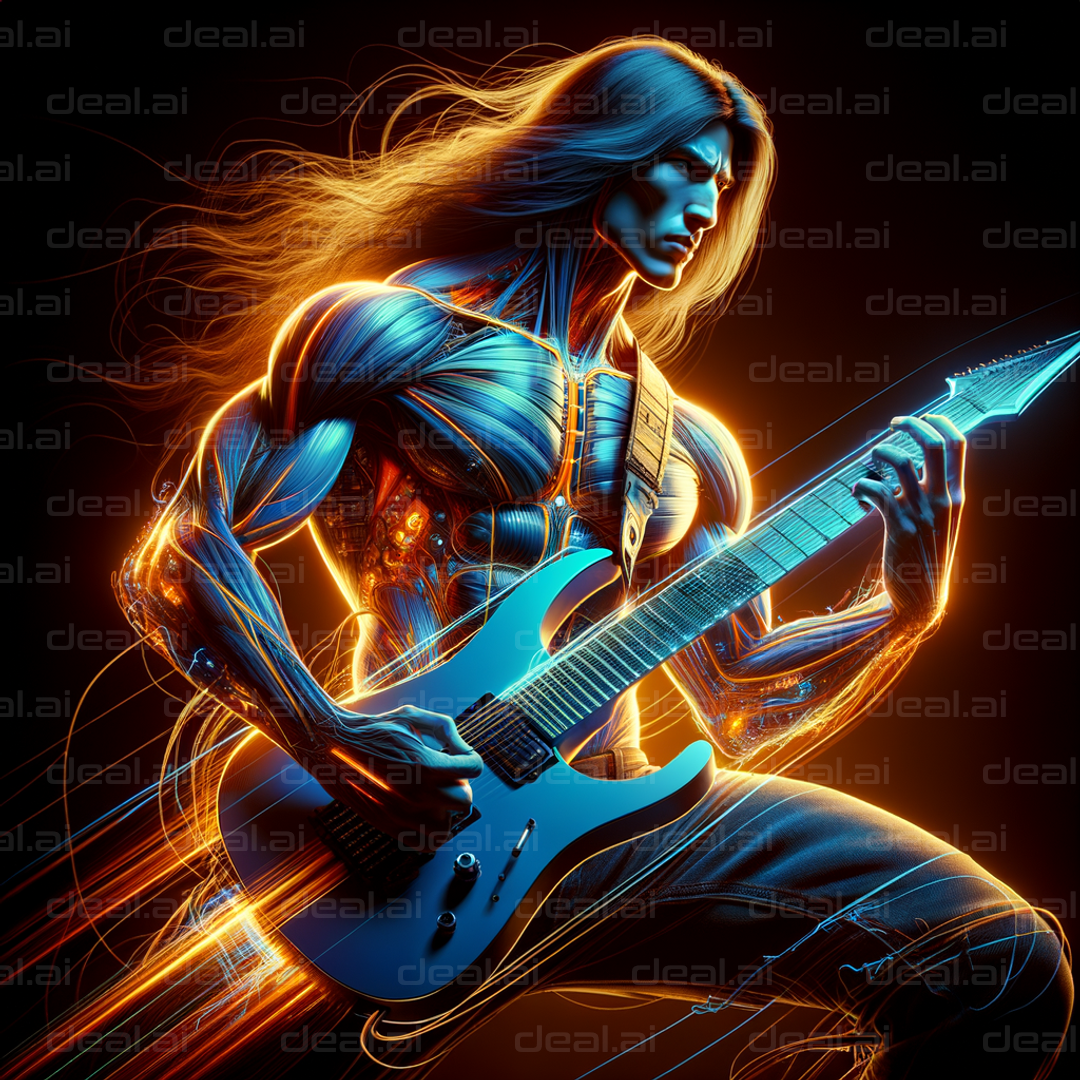 "Cybernetic Guitarist in Action"