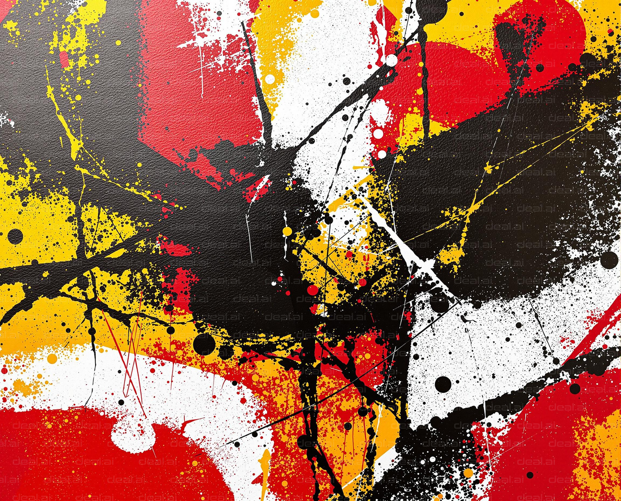 Dynamic Splatter Abstract Art