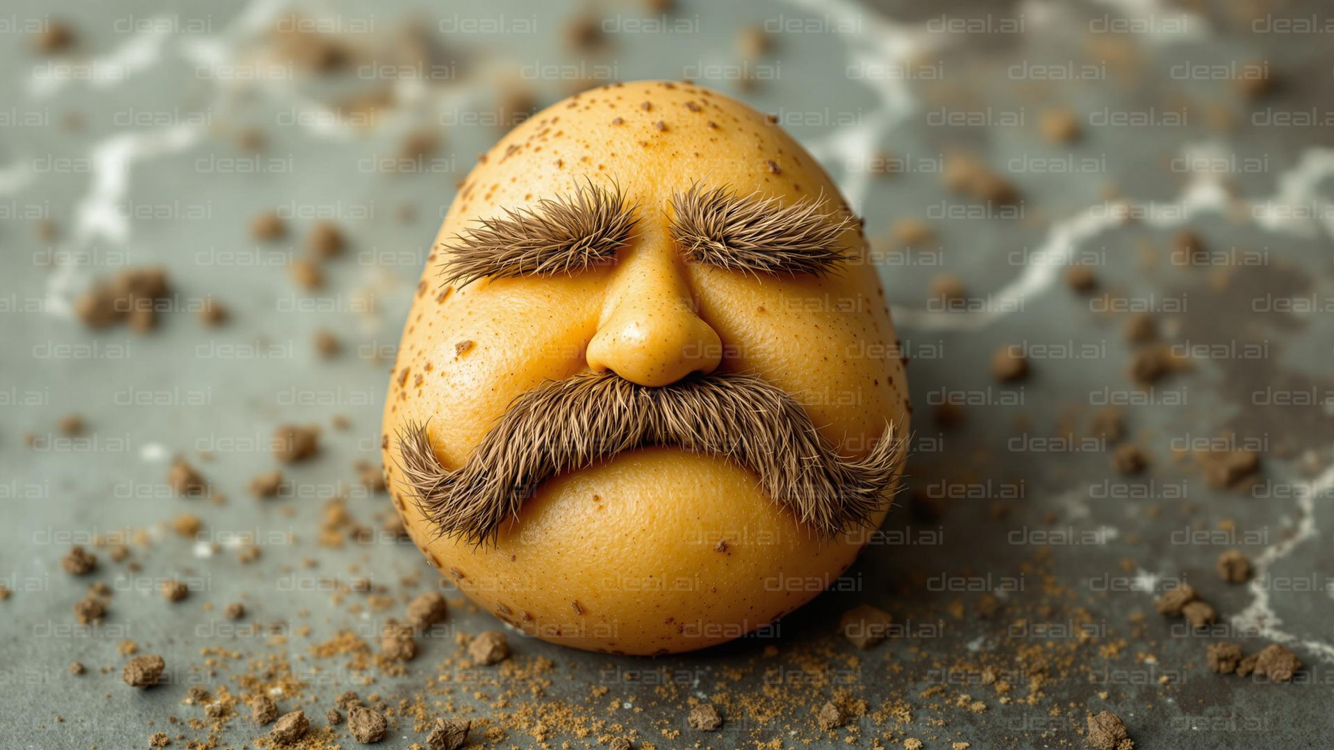 "Mustachioed Potato Face"