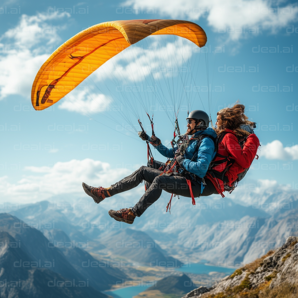 Tandem Paragliding Adventure Over Mountains