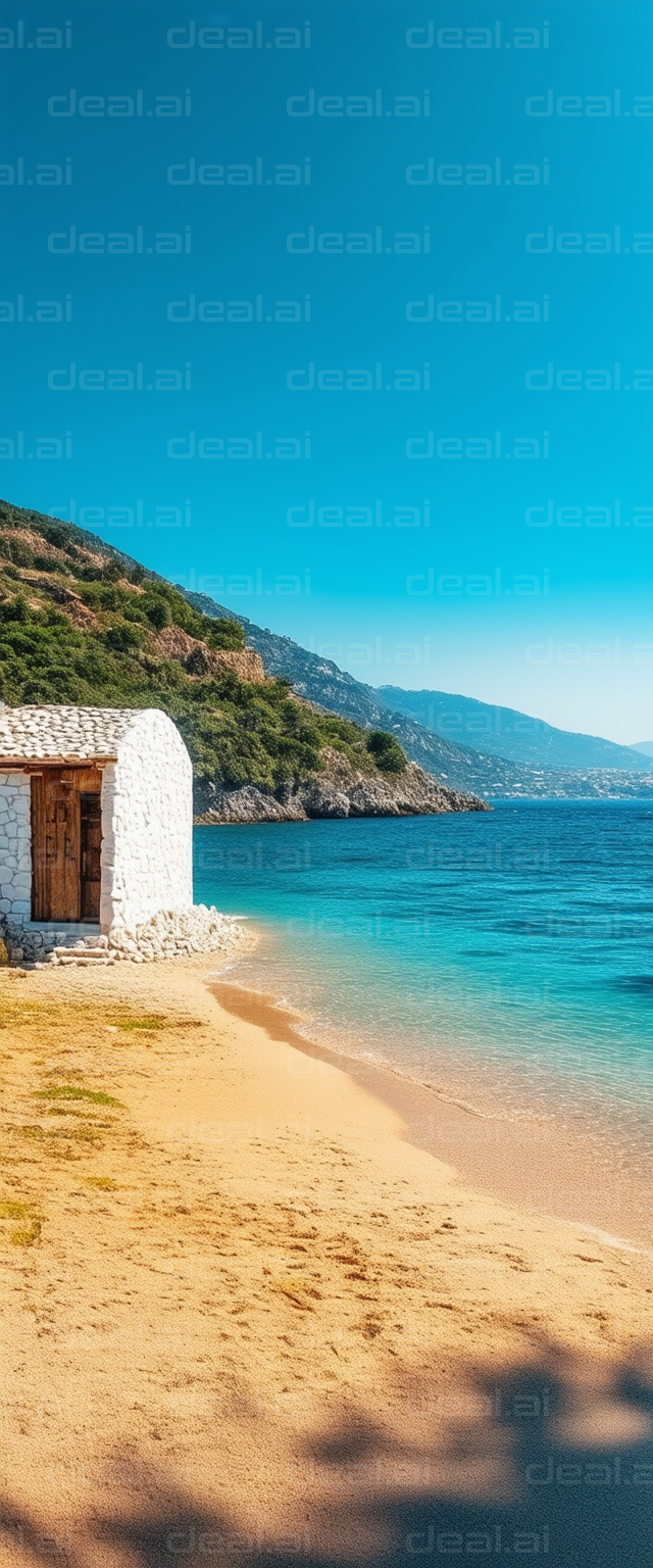 Rustic Beach Hut on Pristine Coastline