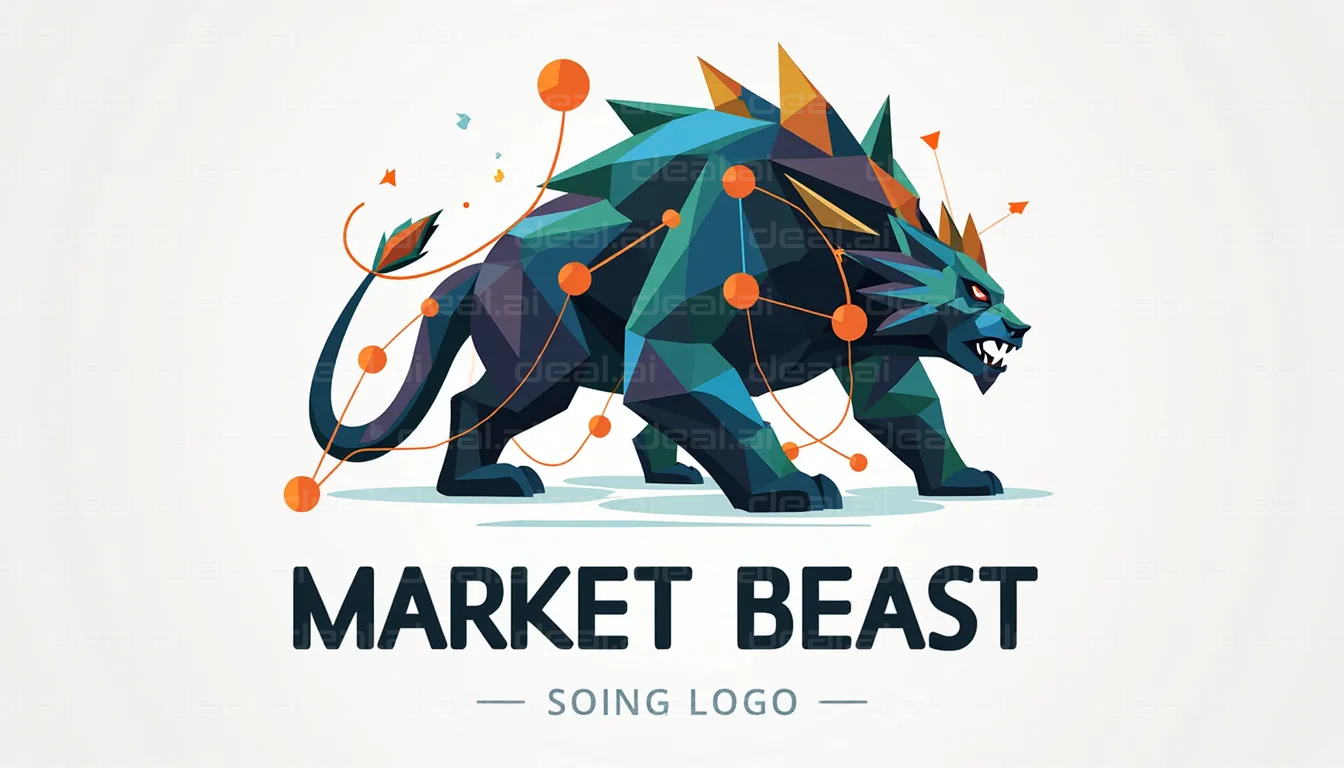 "Geometric Beast Logo Design"