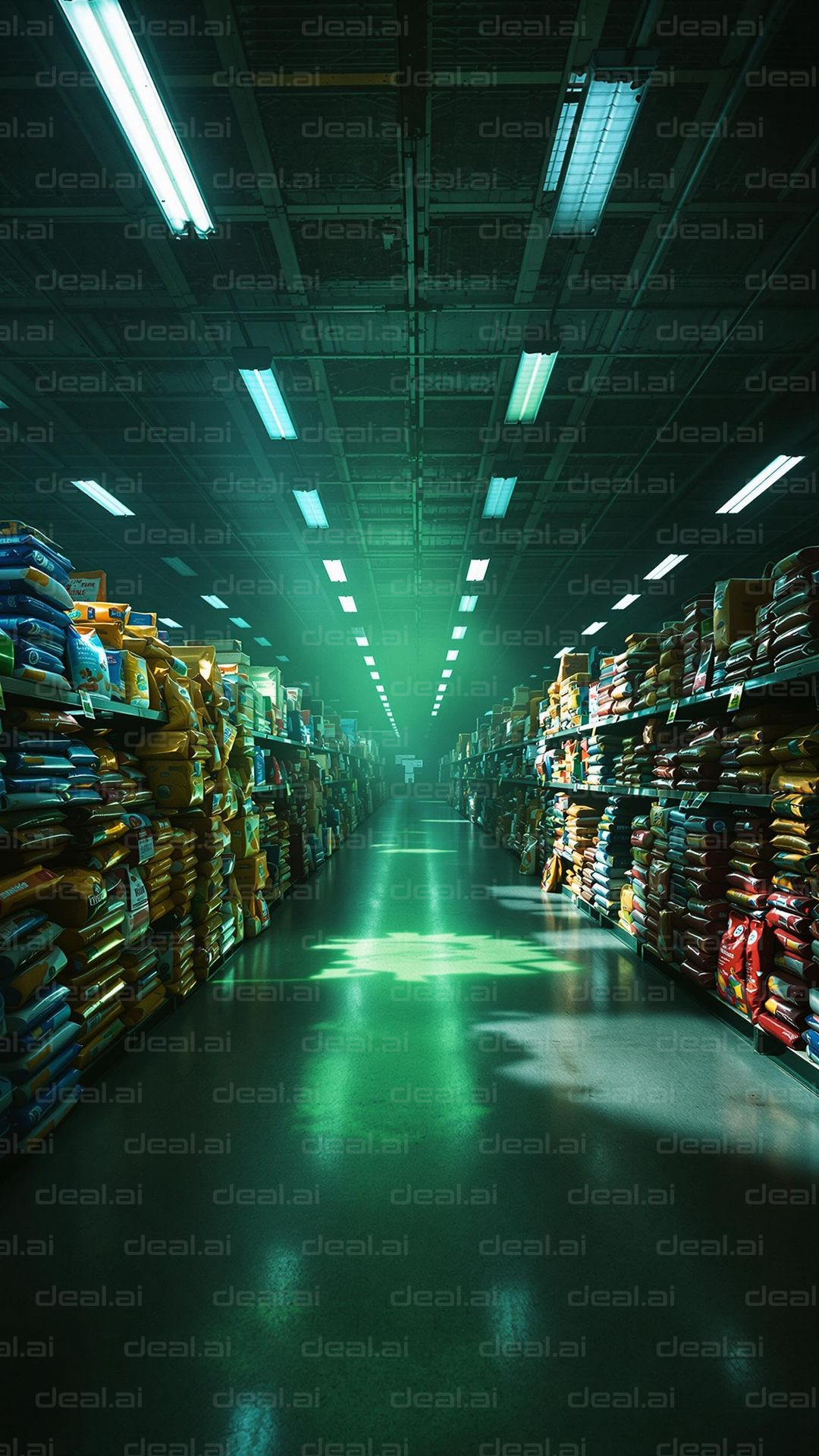 Moody Supermarket Aisle Glow