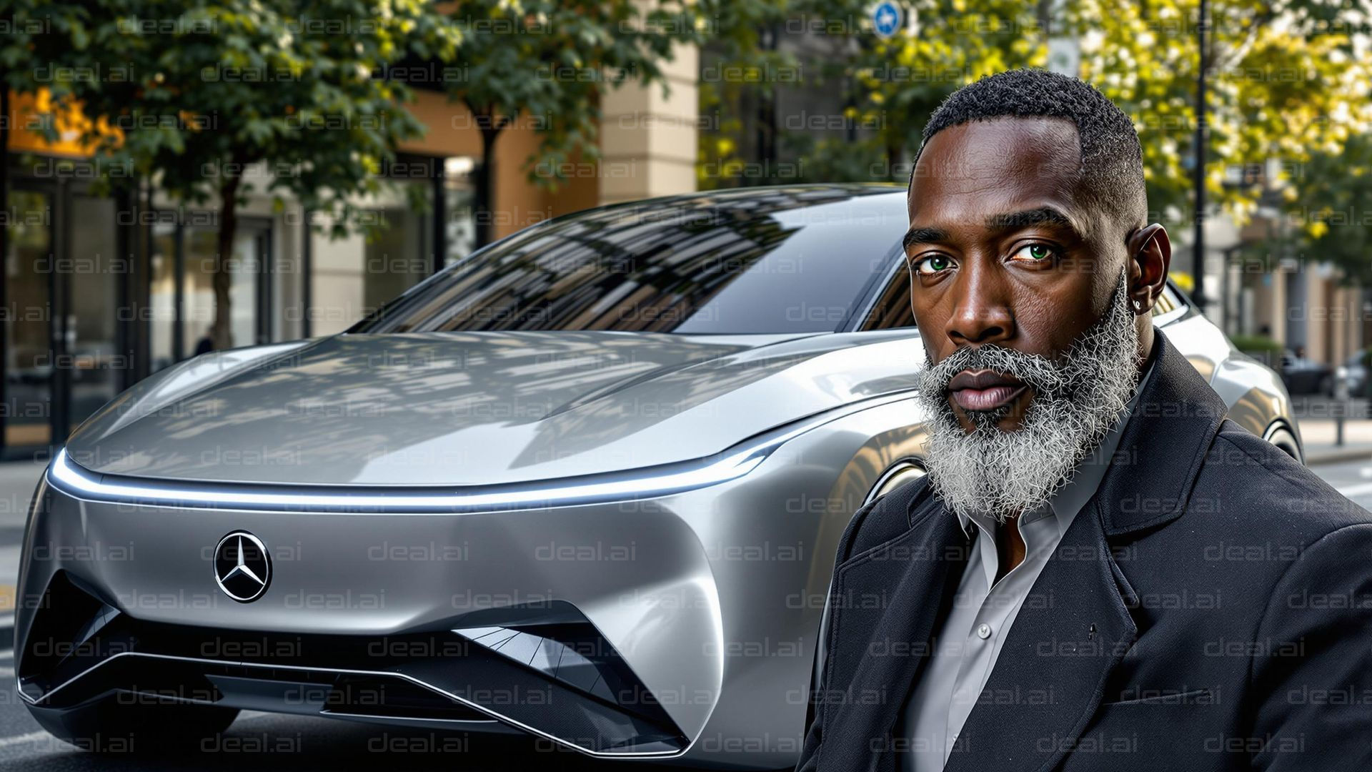 Modern Elegance: Man and Mercedes