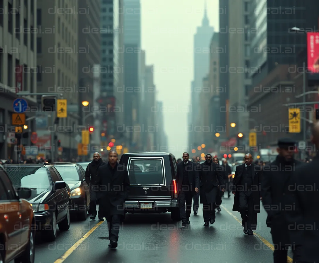Urban Procession in the City Streets