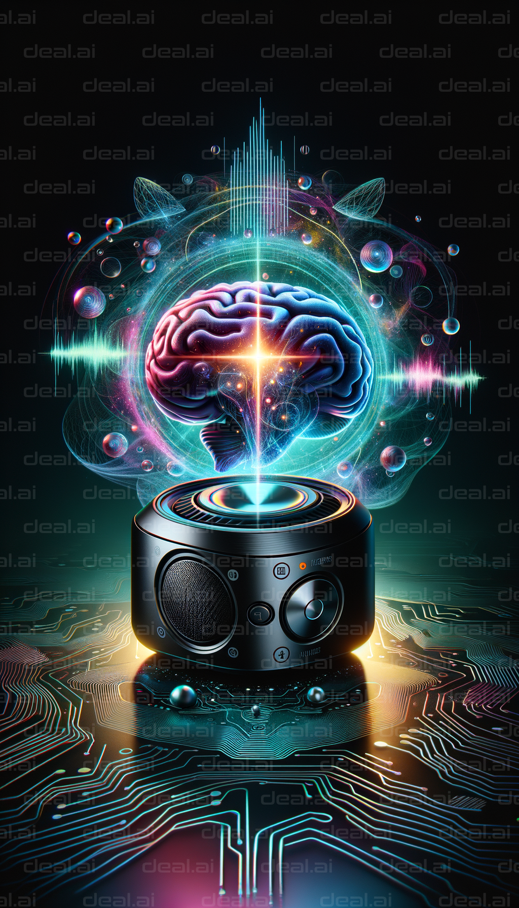 "Neural Audio Interface Concept Art"