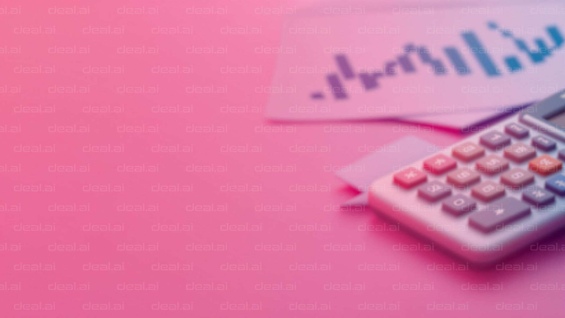 Pink Background with Calculator and Charts