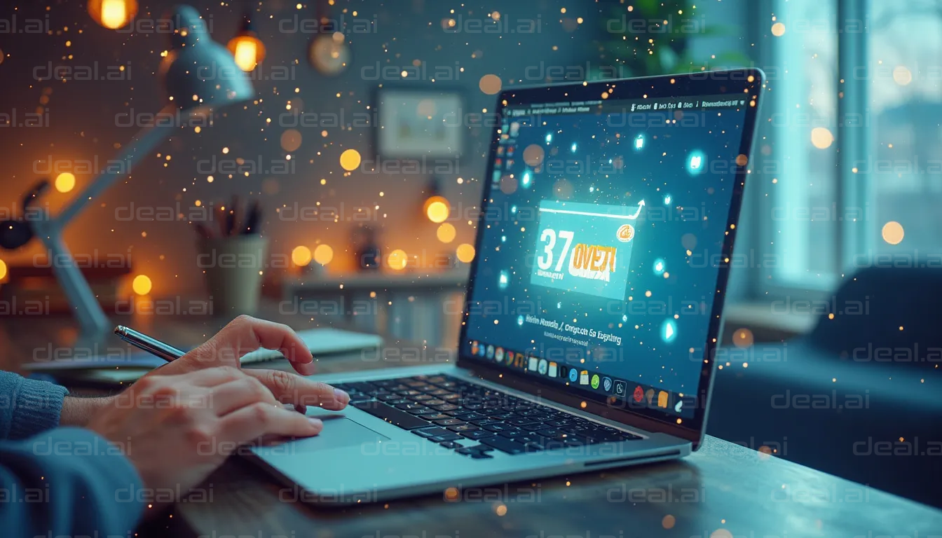 Cozy Laptop Workstation at Night