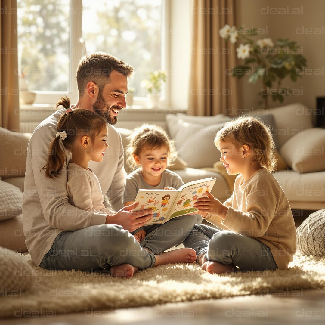 Reading Time with Family Smiles