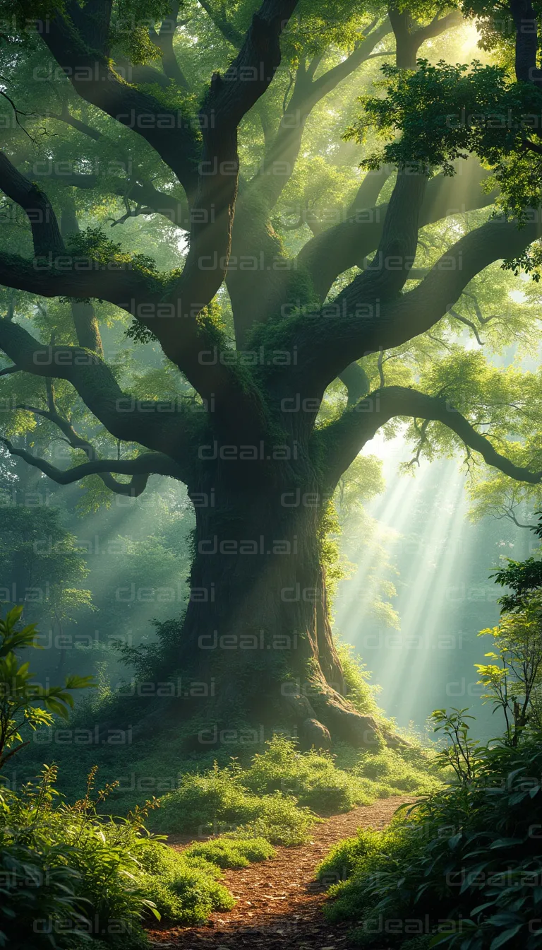 Sunbeams through the Enchanted Tree