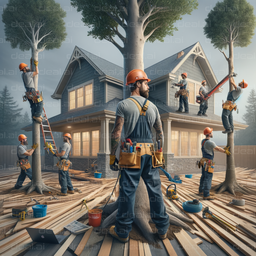 Tree Work in Full Swing at House Renovation