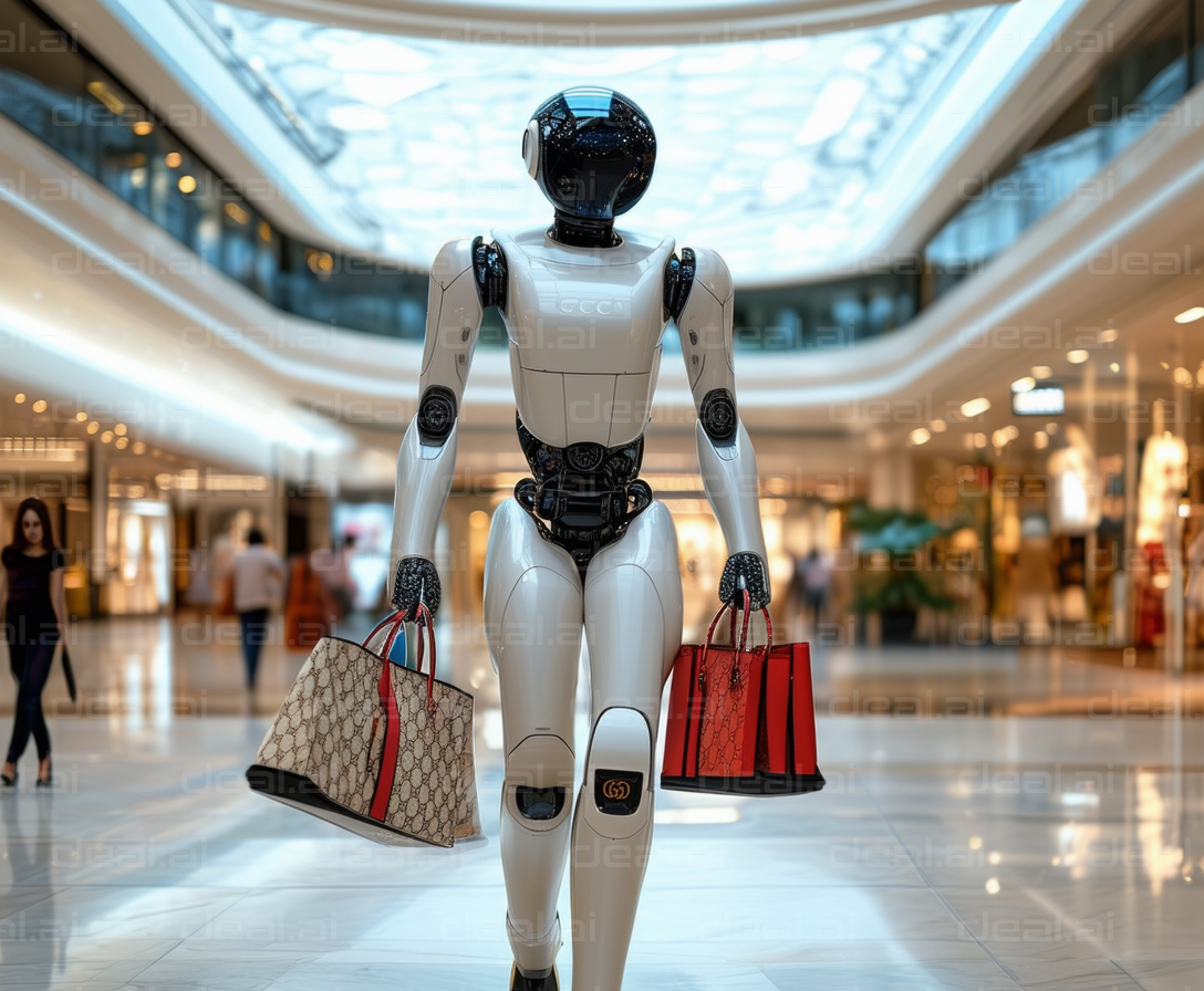 Shopping Robot in Modern Mall