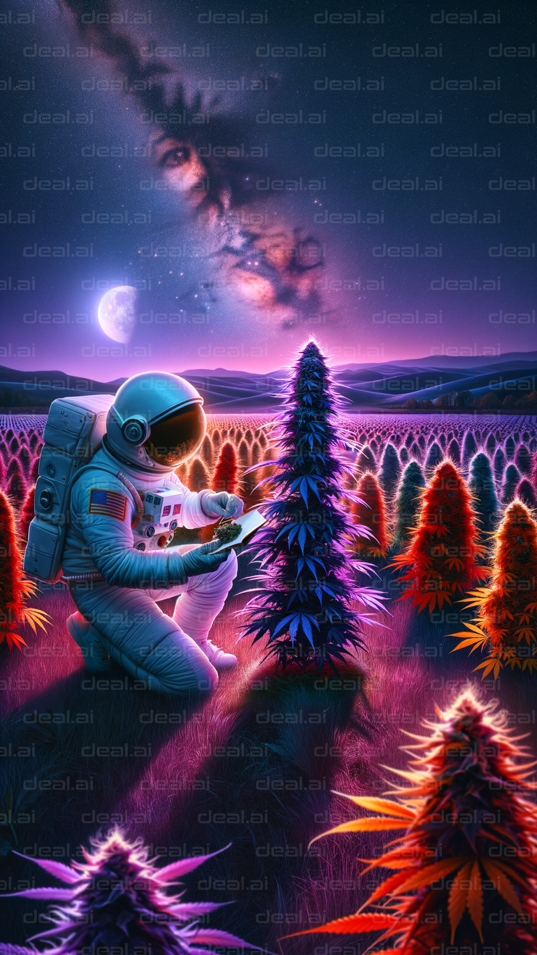 "Cosmic Gardener: Astronaut's Harvest"
