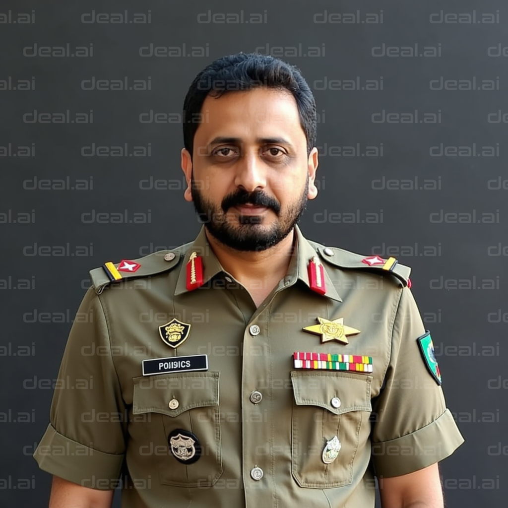 Police Officer Portrait in Uniform