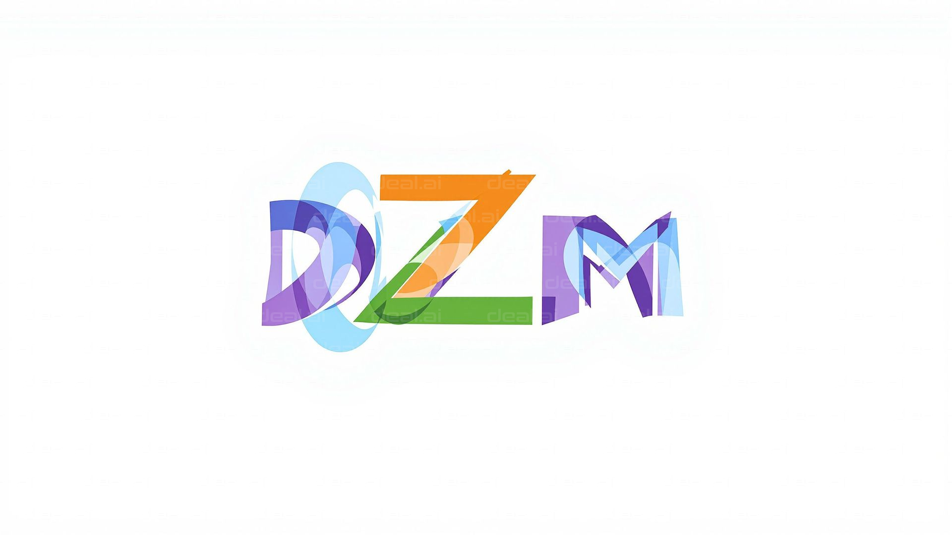 Colorful DZM Letters Design