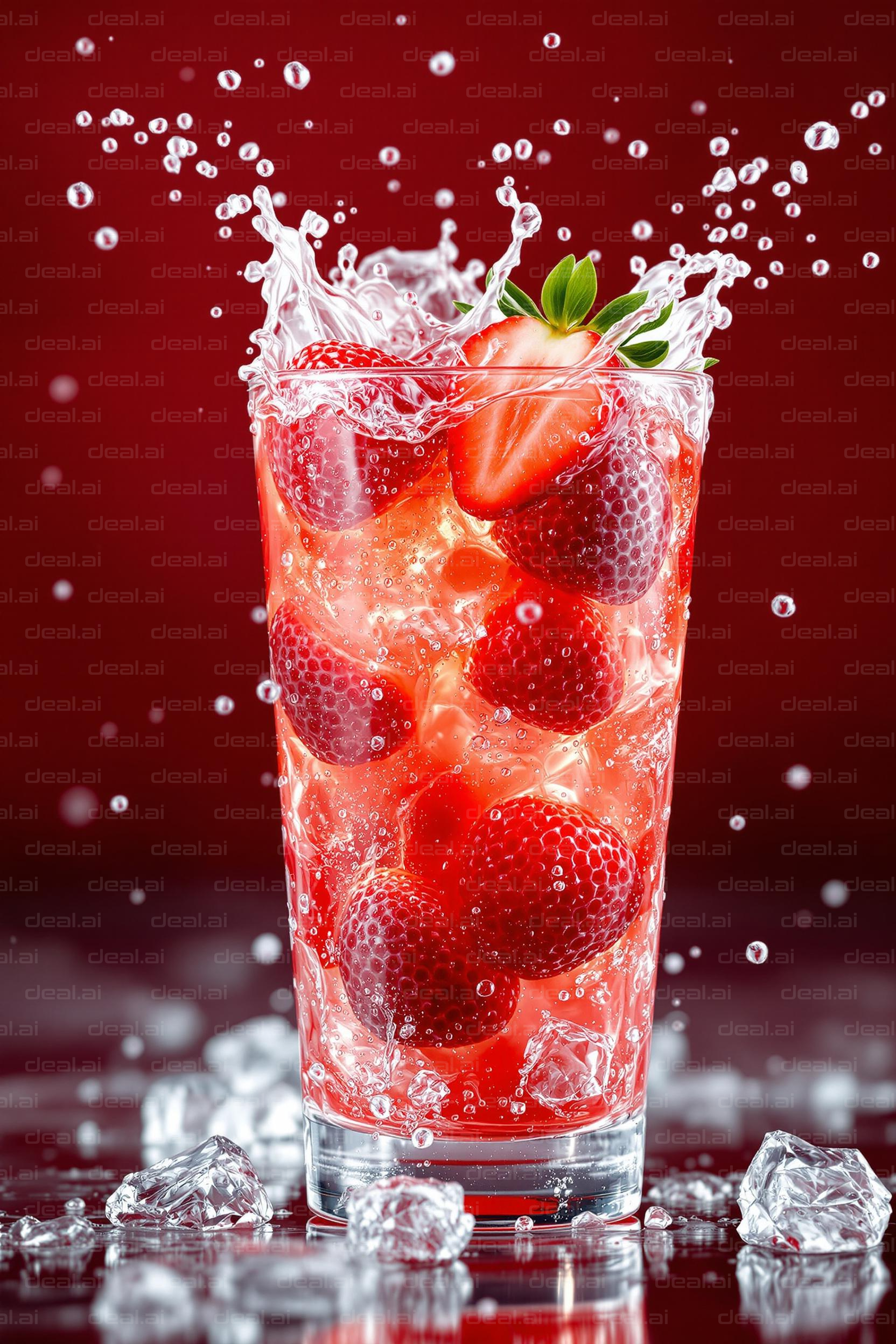 Refreshing Strawberry Splash Drink