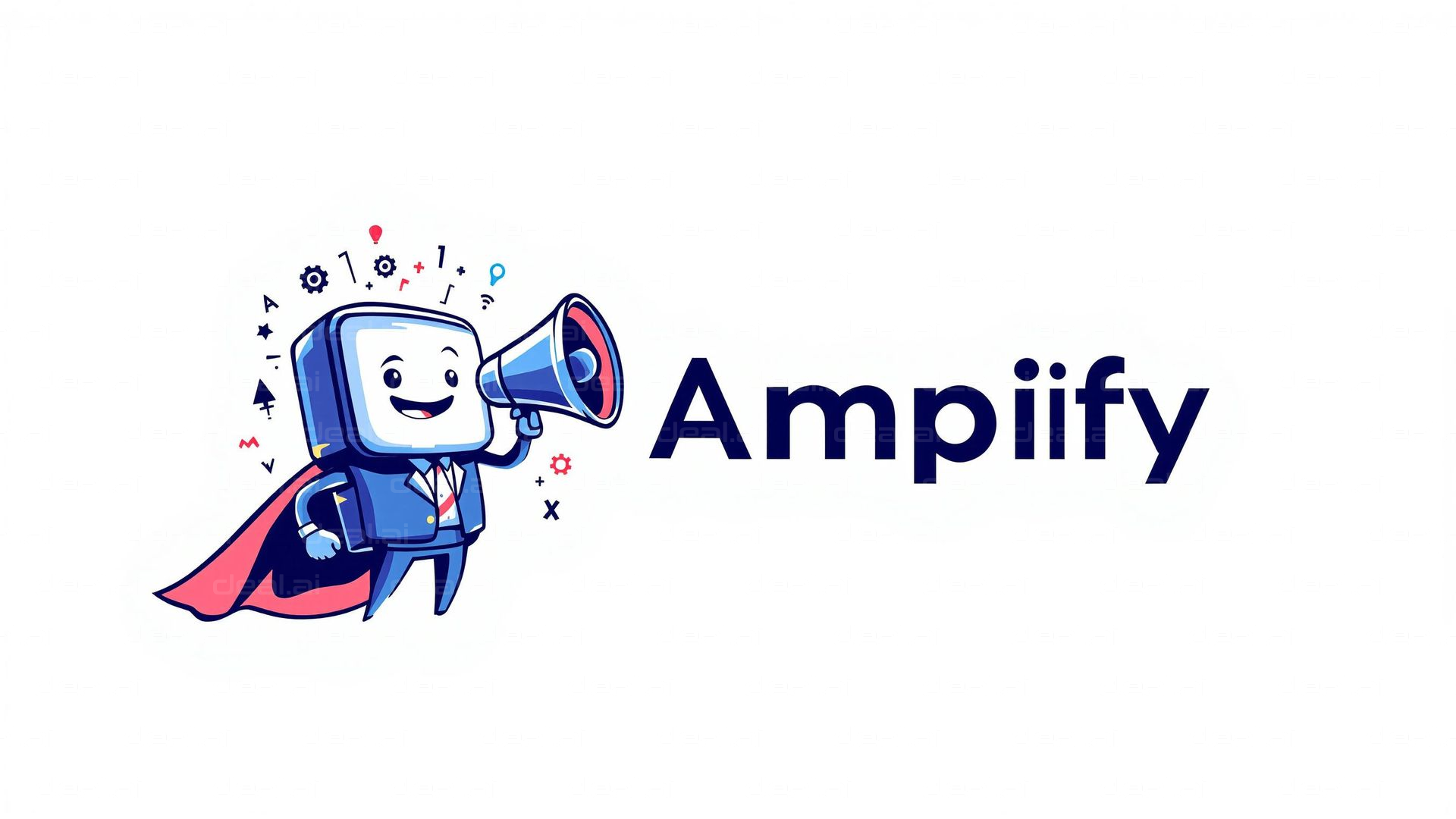 "Cartoon Mascot with Megaphone"