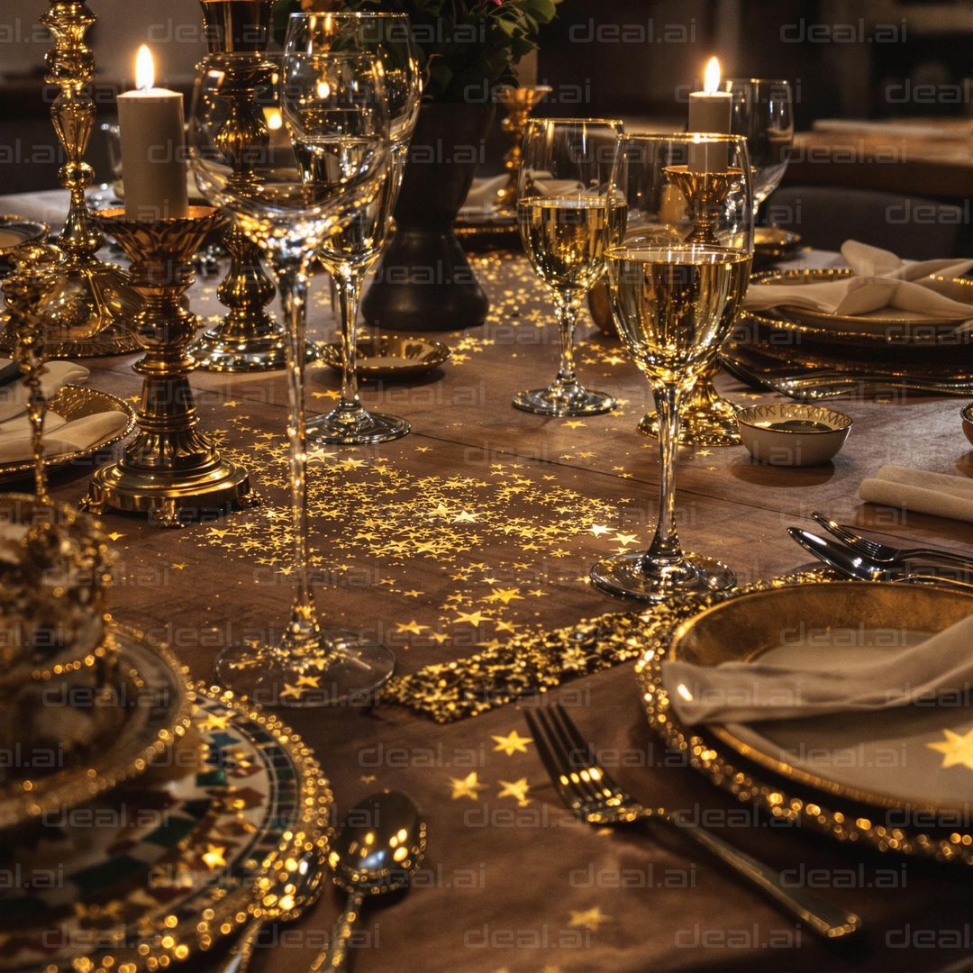 Elegant Candlelit Dinner Table