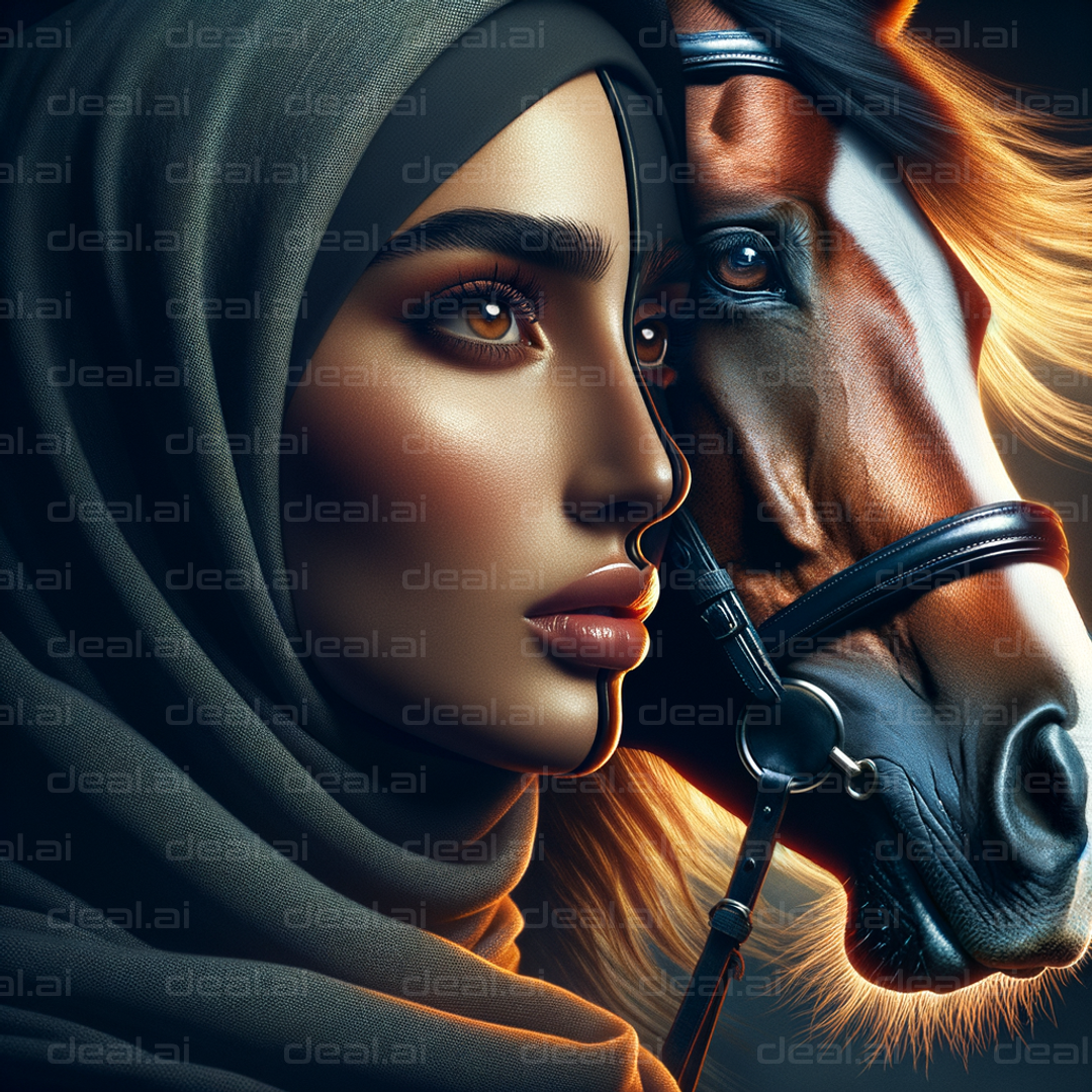 "Unity of Woman and Horse in Harmony"