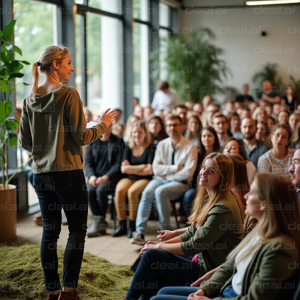 Enthusiastic Speaker Engages Audience