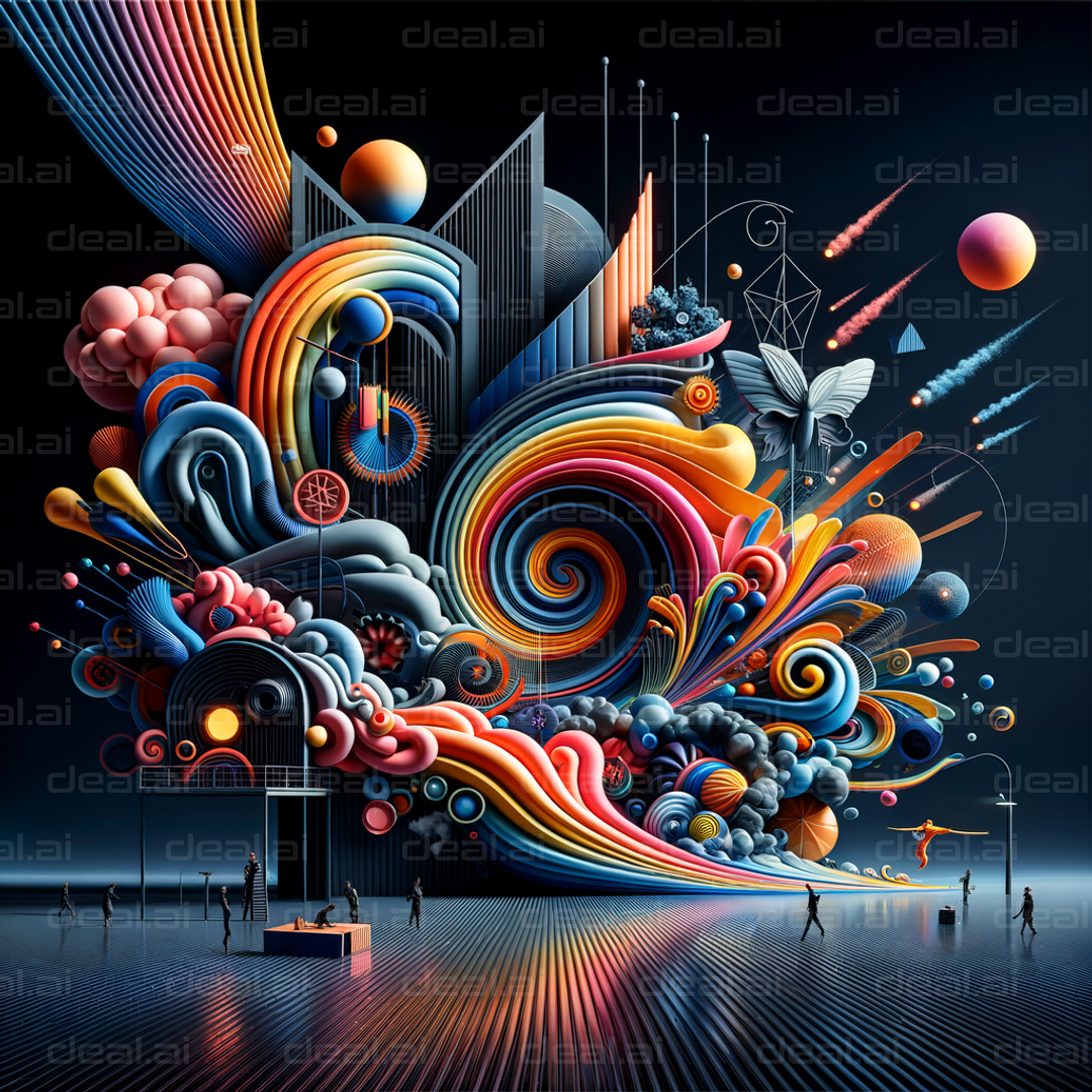 "Vibrant Abstract Dreamscape"