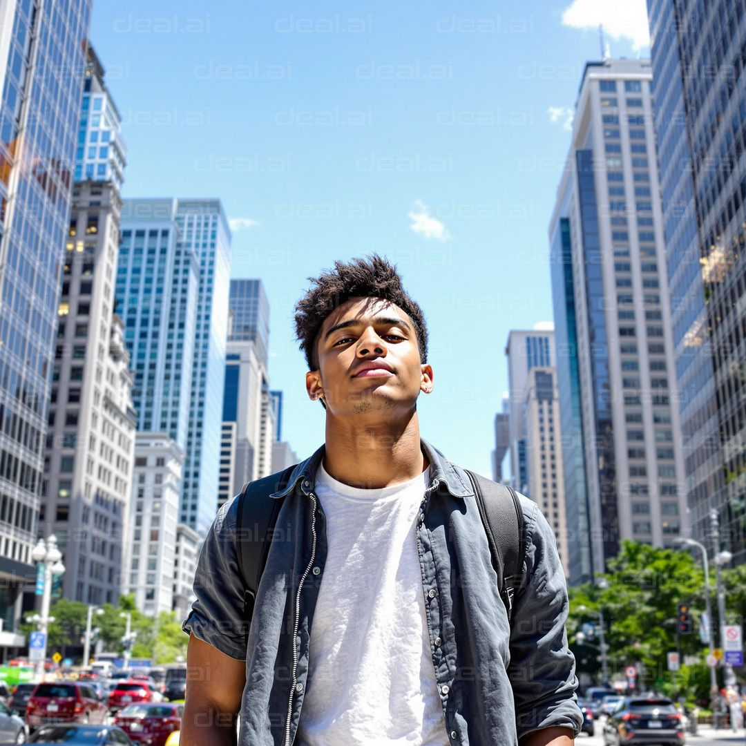 Confident Stroll in the City