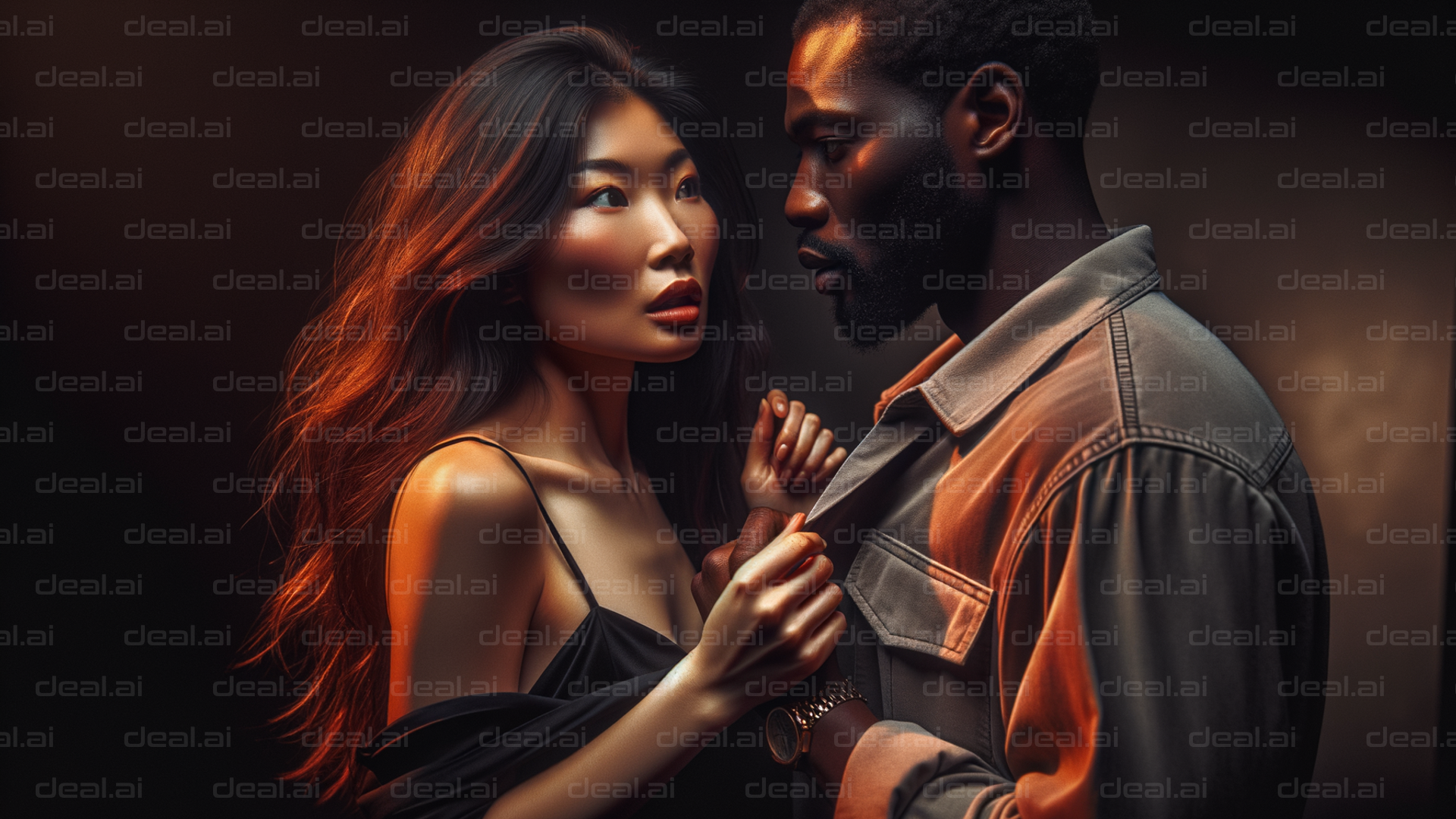 Intense Moment Under Warm Light