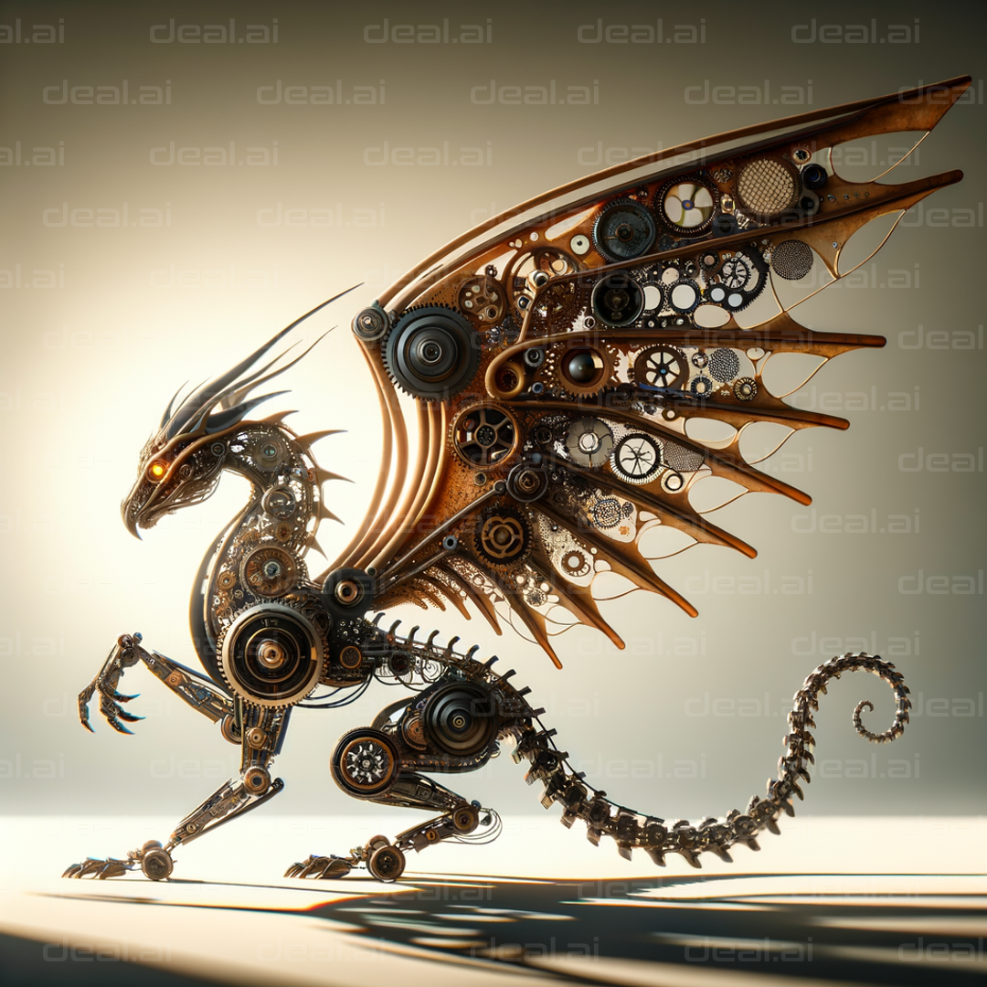 "Intricate Steampunk Dragon"