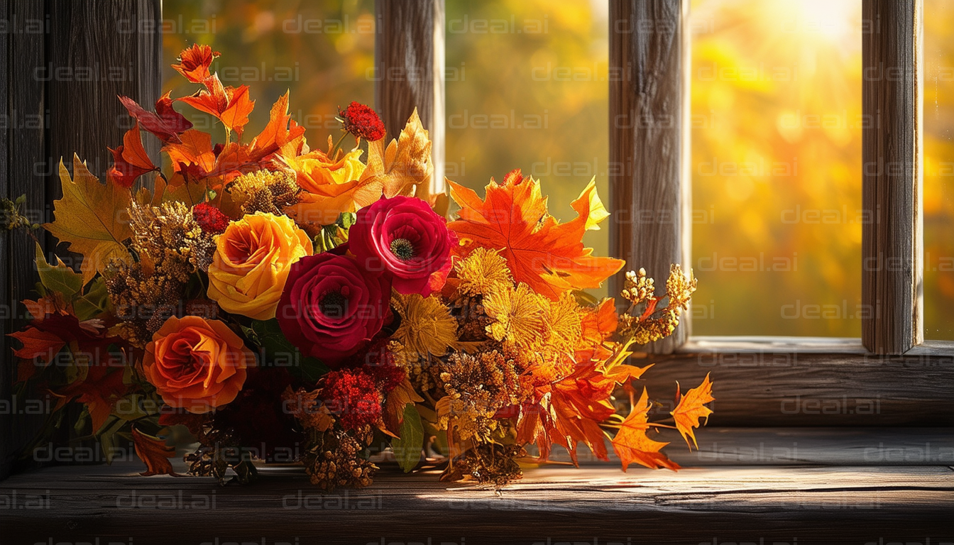 Autumn Bouquet by the Window