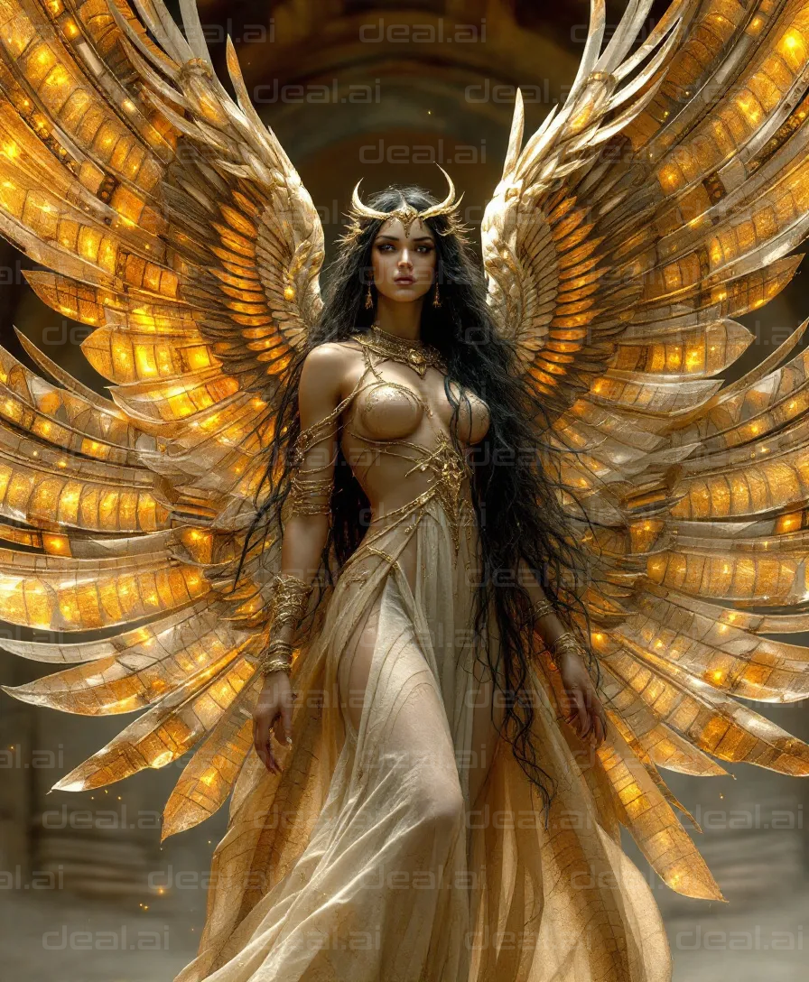 Golden Winged Goddess of Light