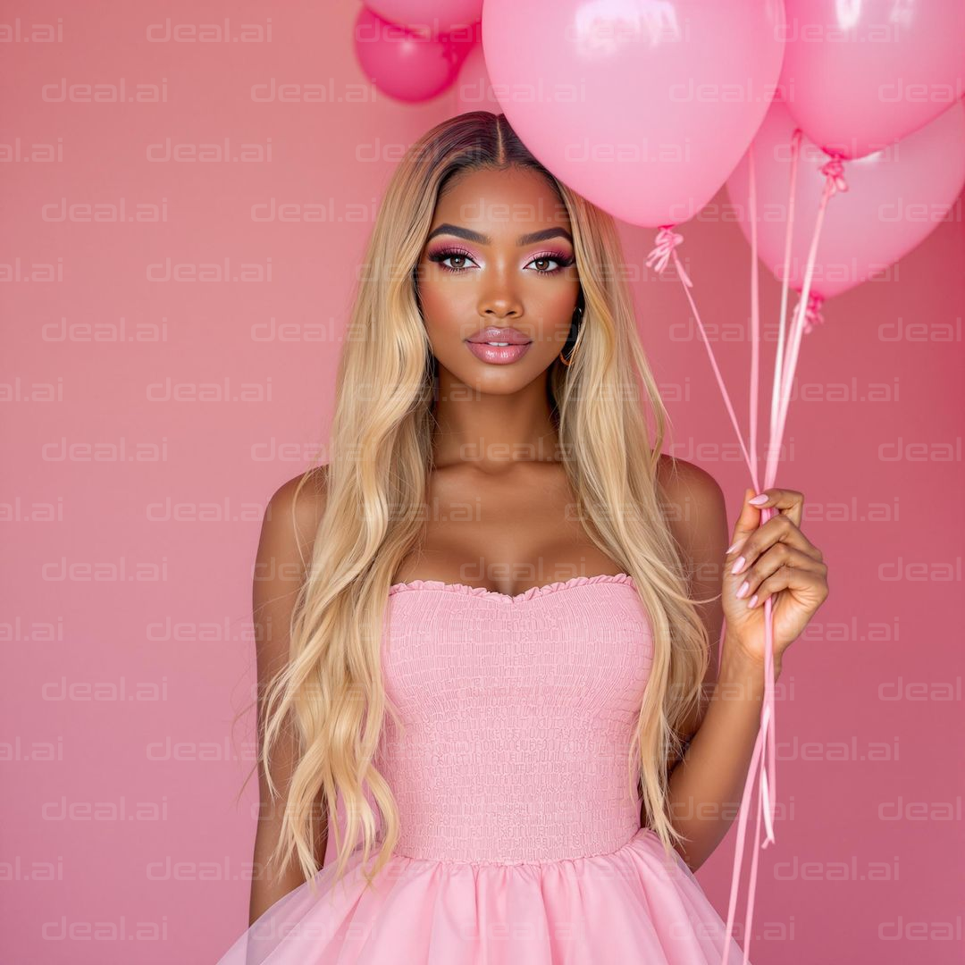 Pink Elegance and Balloons